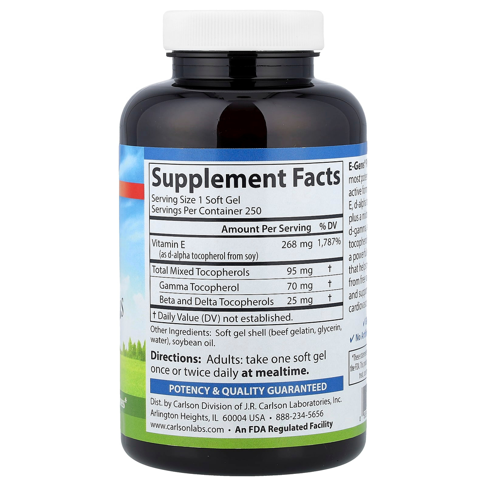 Carlson, E-Gems® Plus, 250 капсул