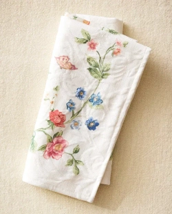 ZARA HOME САЛФЕТКИ ИЗ ХЛОПКА С ЦВЕТОЧНЫМ ПРИНТОМ (НАБОР ИЗ 2 ШТ.), ЗЕЛЕНЫЙ