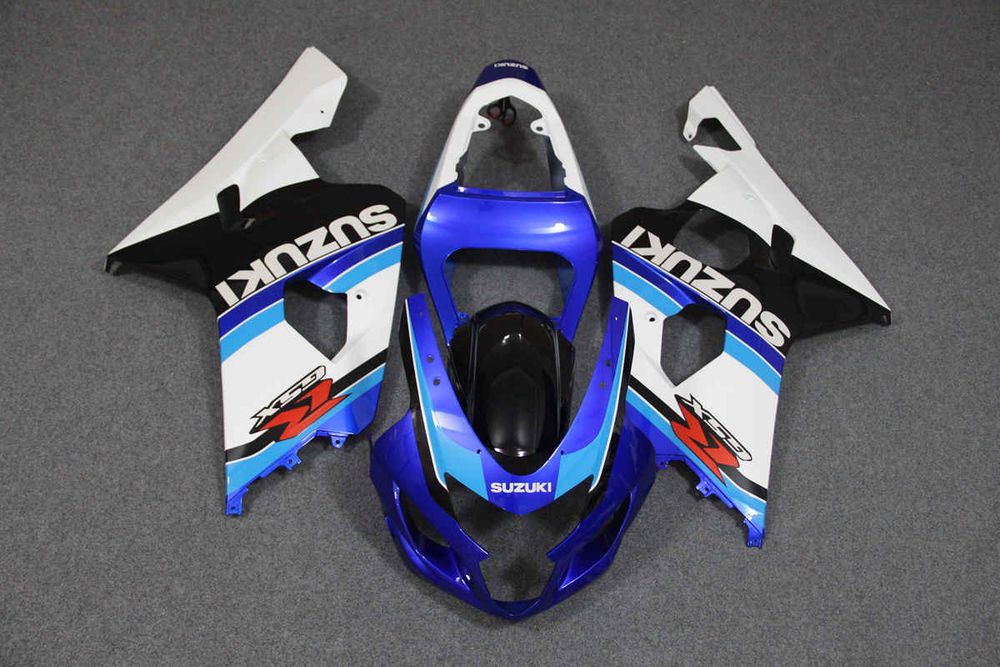 Комплект пластика для мотоцикла Suzuki GSX-R600/750 04-05 Сине-Бело-Черный