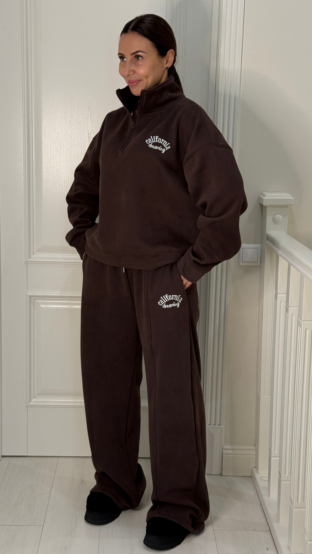Костюм утепленный спортивный Калифорния коричневый