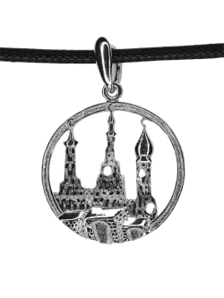 Подвеска мусульманская серебряная родированная
