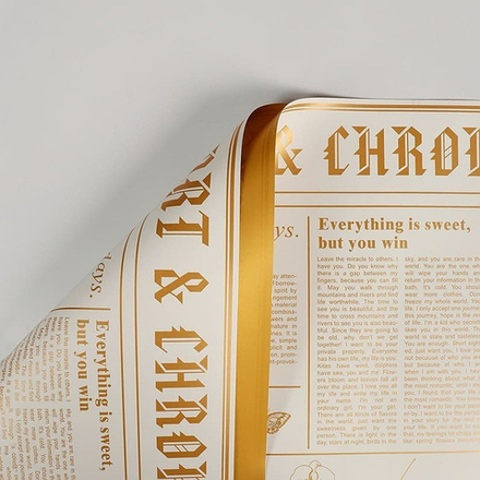 Пленка "Ботаника" 58см*10м ЗОЛОТО