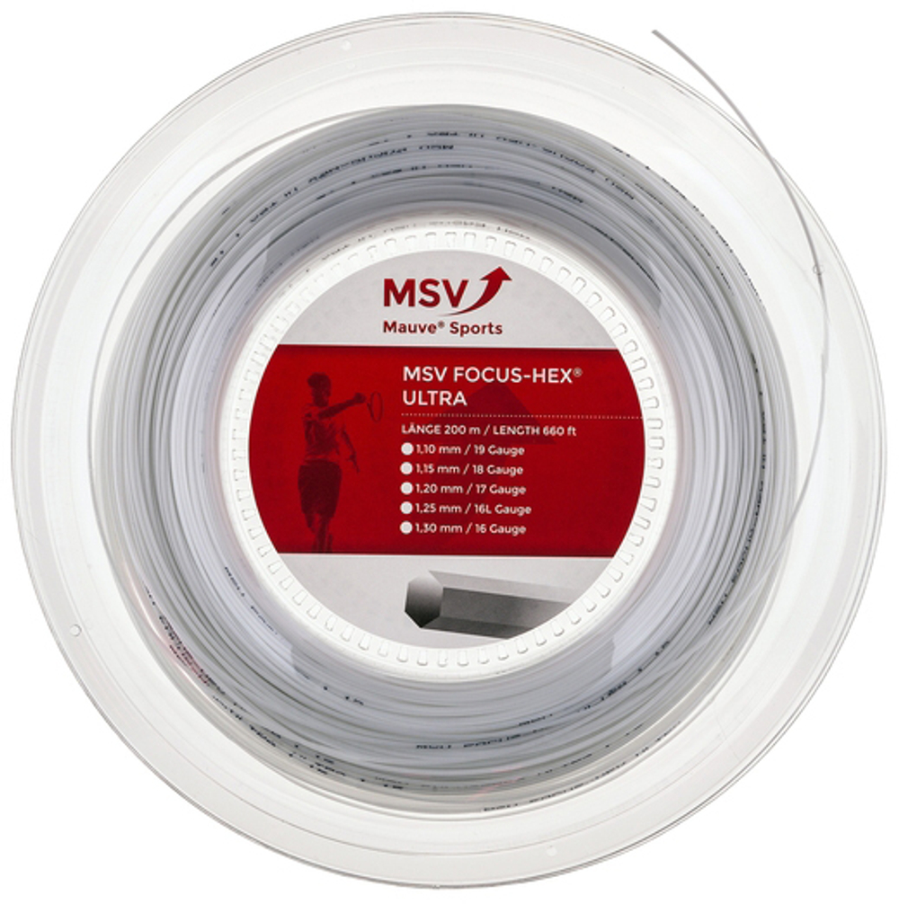 Теннисные струны MSV Focus Hex Ultra (200 m) - black
