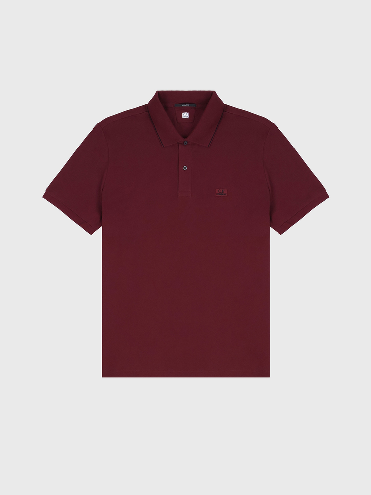 Поло C.P. Company Stretch Piquet Line Oxblood