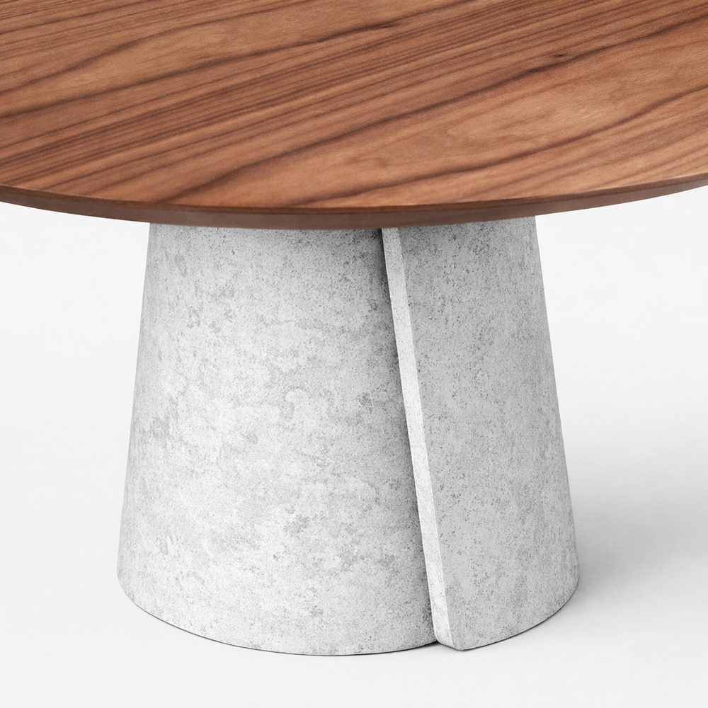 Обеденный стол ROLL CONCRETE walnut