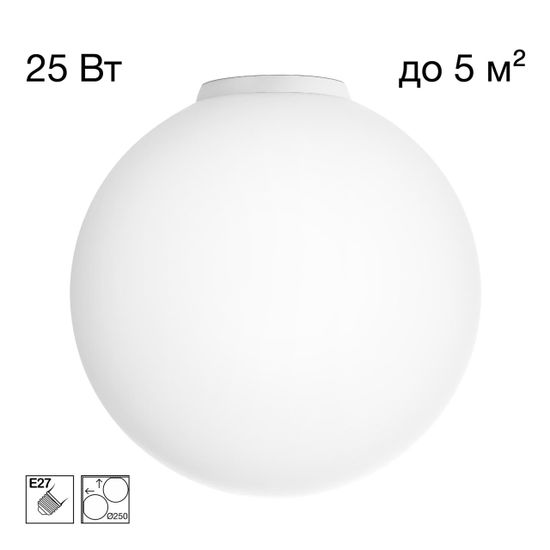 CL941D25B0 RON Накладной Св-к Шар База Белая