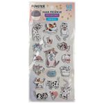 Наклейки зефирные "Котики", 18х9,5 см, ассорти 6 видов, FUNSTER (ФАНСТЕР), 666092
