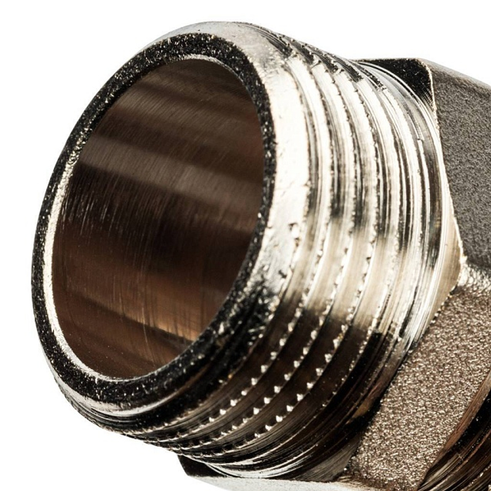 Ниппель STOUT SFT 0004 - 3/4" (для стальных труб, латунь никелированная)