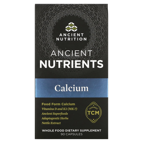 Dr. Axe / Ancient Nutrition, Кальций, 90 капсул