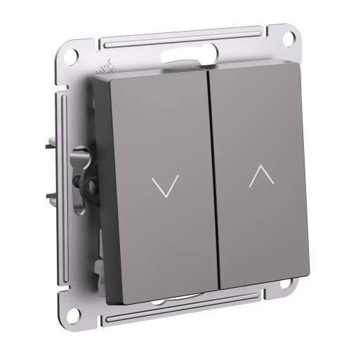 ATLASDESIGN 2-клавишный ВЫКЛЮЧАТЕЛЬ ДЛЯ ЖАЛЮЗИ, сх.4, 10А, механизм, МОККО