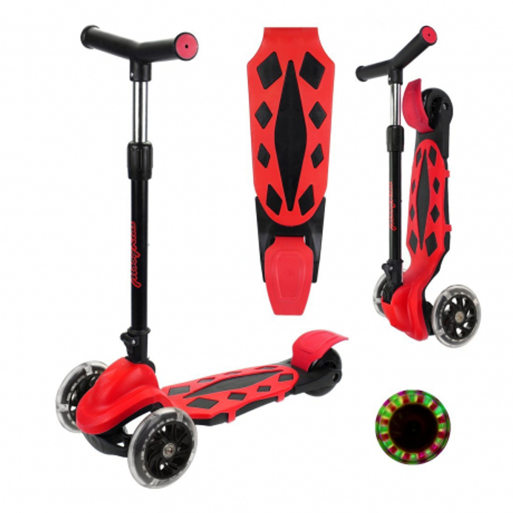 Самокат MobyKids DRAGON .красный