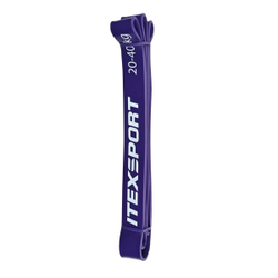 ITEX SPORT резинка для подтягивания на турнике, эспандер ленточный фиолетовый (сопротивление 20-40 кг), оптом