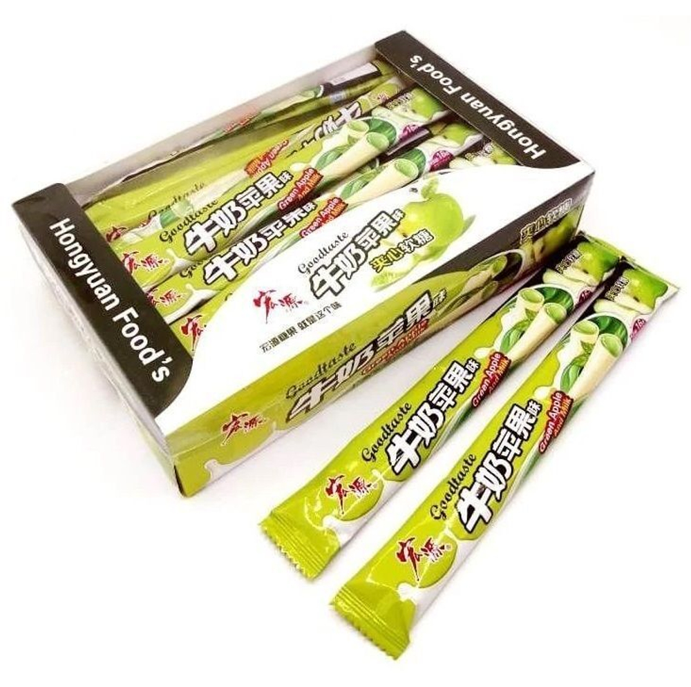 Нуга со вкусом яблока и молока (30шт*16гр)