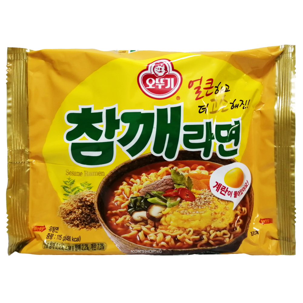 Лапша быстрого приготовления Ottogi Sesame Ramen со вкусом жареного кунжута 115 гр