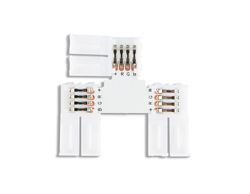 Ambrella Соединитель T для светодиодной ленты 5050 12/24V (4 конт.) GS7001 (5шт) LED Strip GS7001