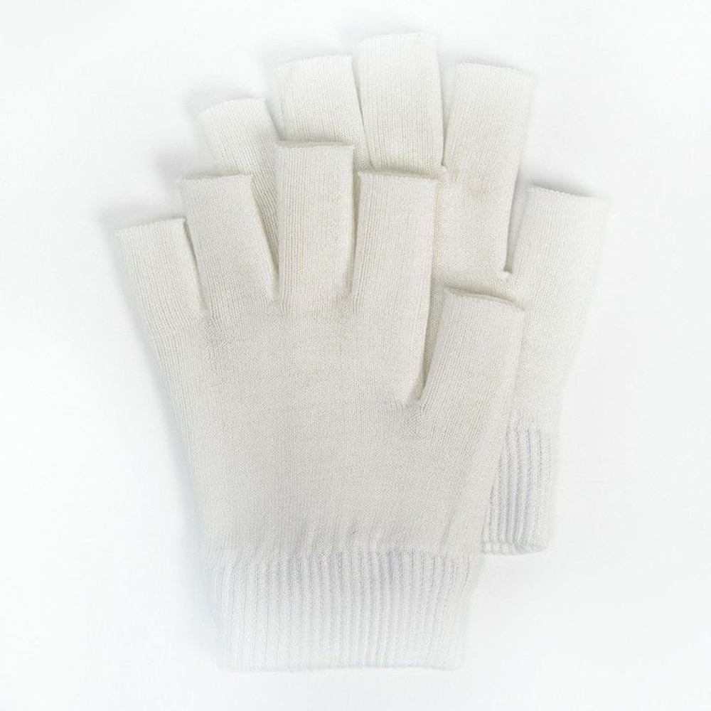 Белые открытые SPA-перчатки на основе натуральных масел (Цвет: белый)