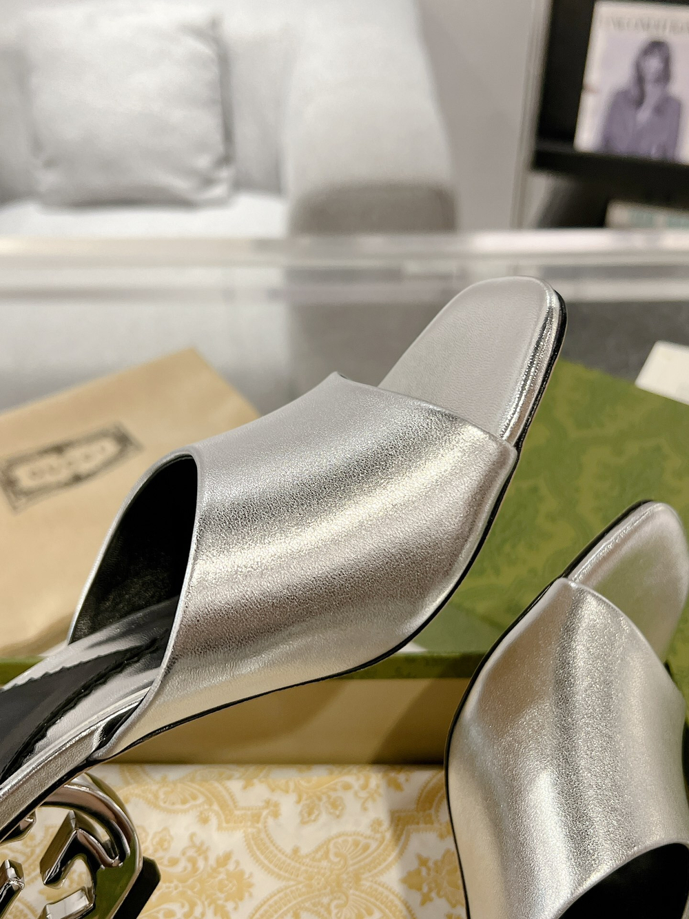 Gucci Interlocking G Heel Sandal 5.5 cm