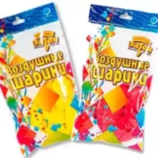 Одноцветные шары в упаковке