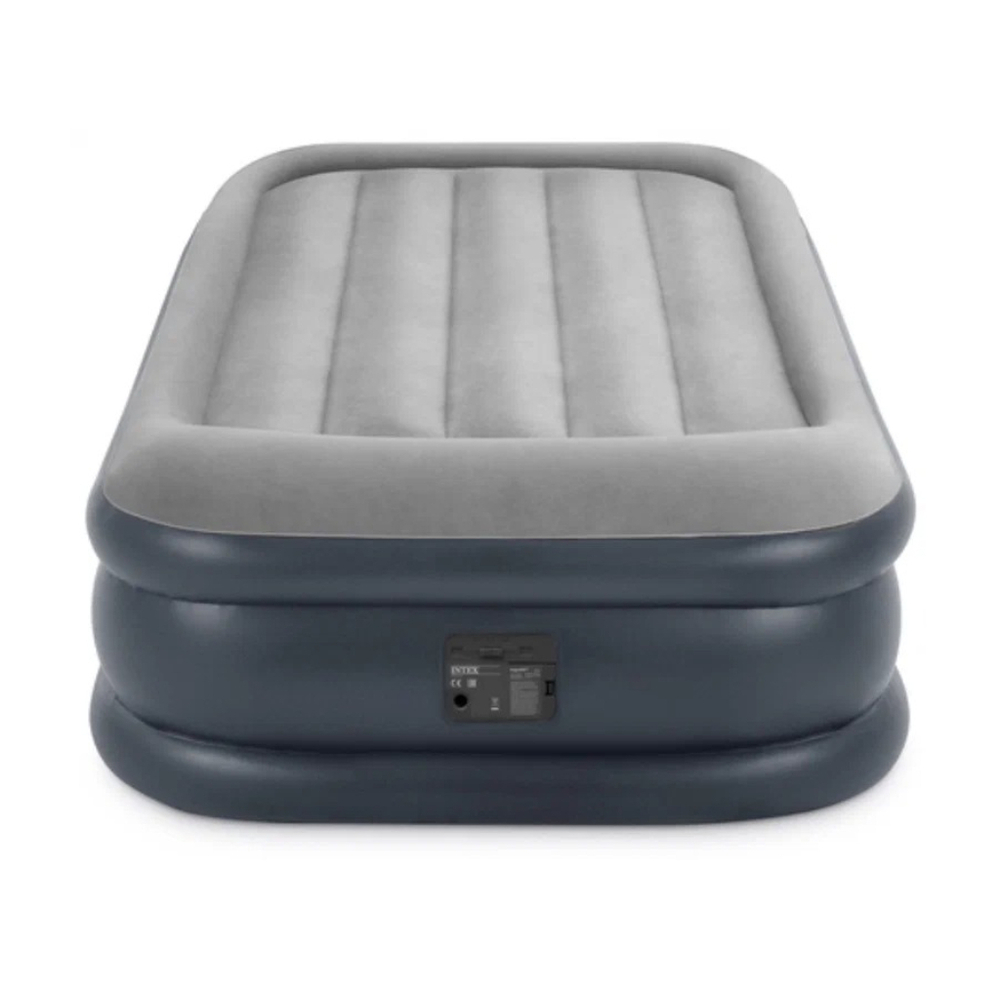 Кровать надувная Intex, 191х99х42 см, 64132NP, нас встроен, электр, флок, с ребрами жест, 136 кг