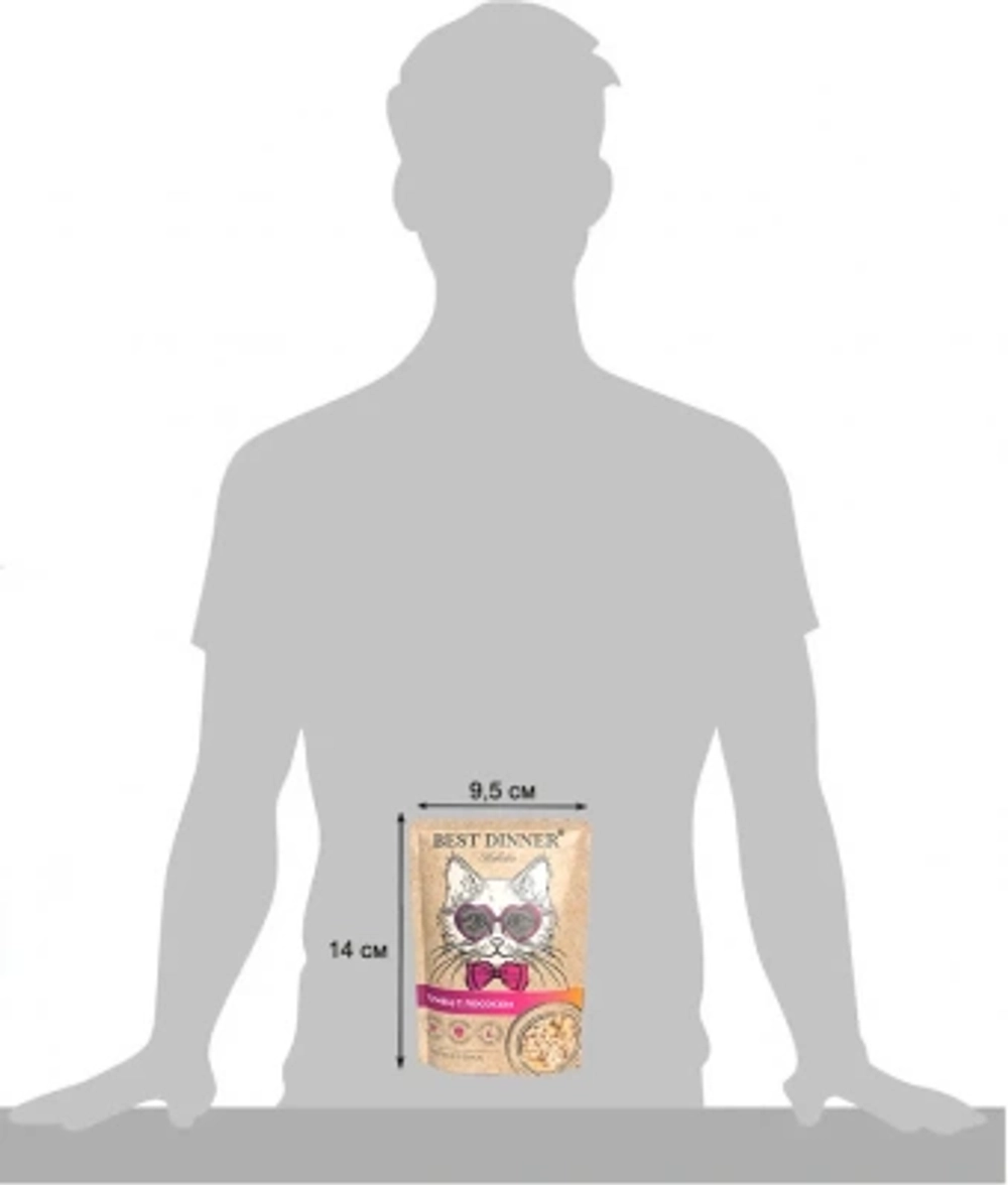 Влажный корм для кошек Best Dinner Holistic тунец с лососем в соусе 0,070кг