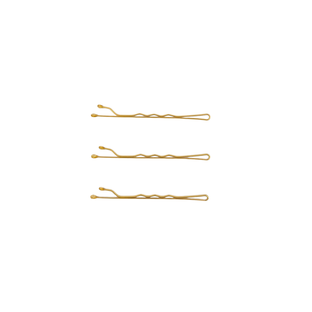 Невидимки волнистые золотые IPARIKMAHER 50 мм 50 шт