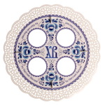 Подставка на 4 яйца (Гжель)