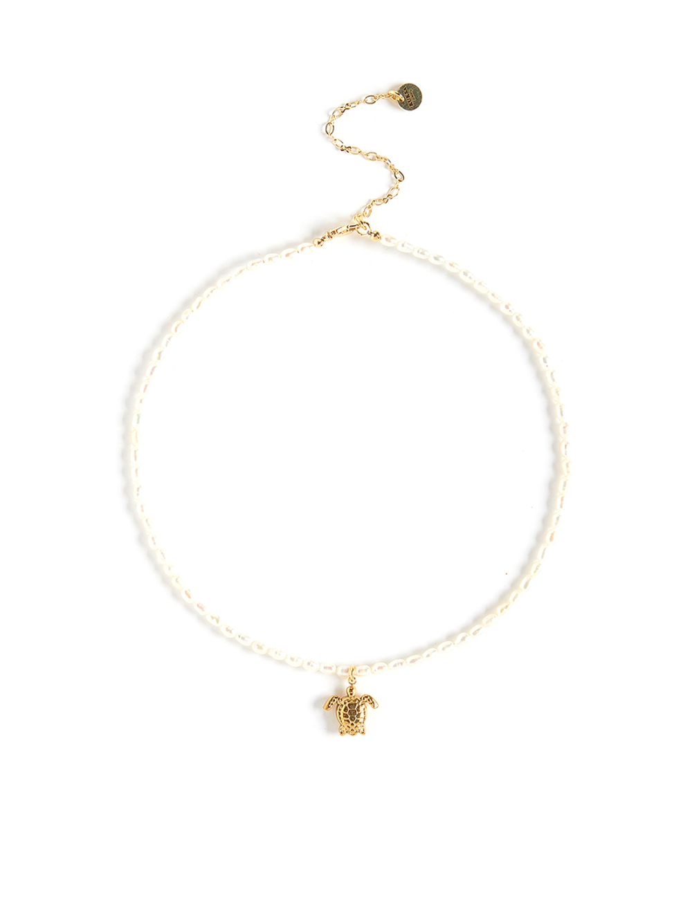 Колье "Pearl turtle" Gold