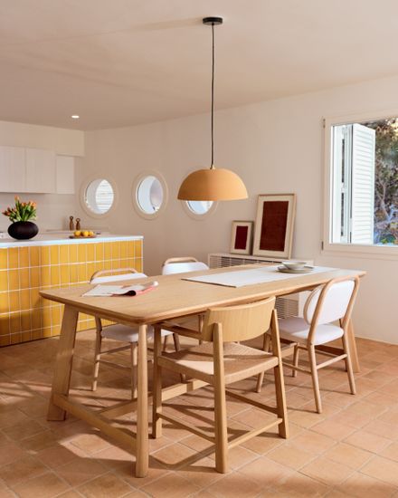 Подвесной светильник Nibla из металла с терракотовым эффектом Ø46см