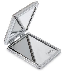 WW-115 Зеркало прямоугольное серебристое с плавающими сердечками «Блеск»