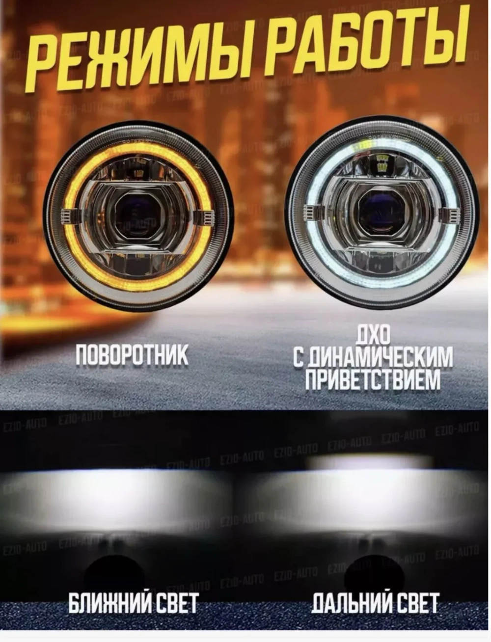 Фары Нива 4х4/Легенд в стиле Jeep Wrangler