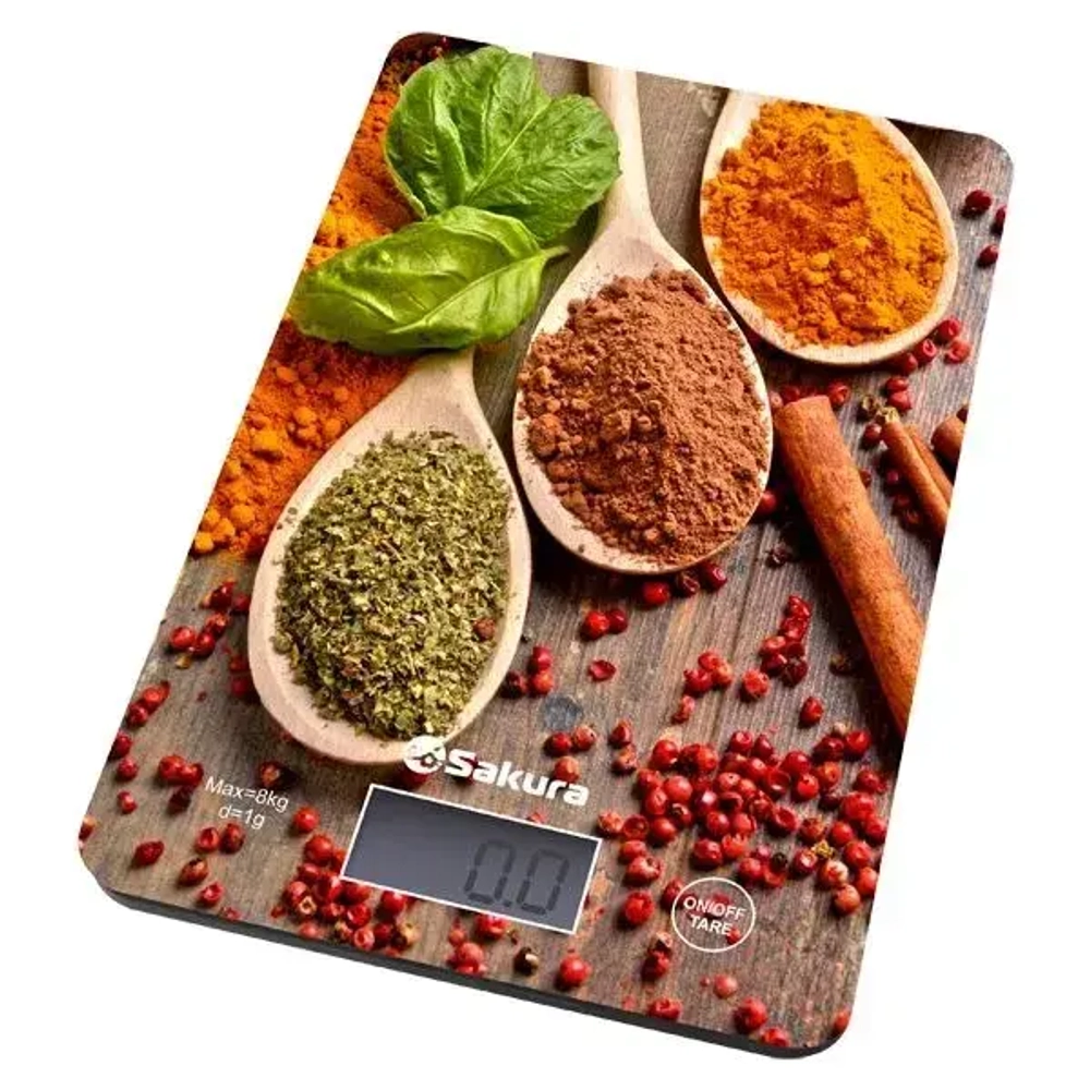 Весы кухон sa-6077ds 8кг элек специи темн дер
