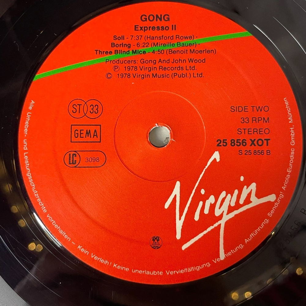 Винтажная виниловая пластинка LP Gong Expresso II (Germany 1978)