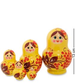 Народные промыслы МР-10/23 Матрешка 5-кукольная (Семеновская)