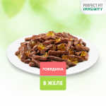 Говядина в желе, 75г усиленный иммунитет влажный корм для кошек Perfect Fit