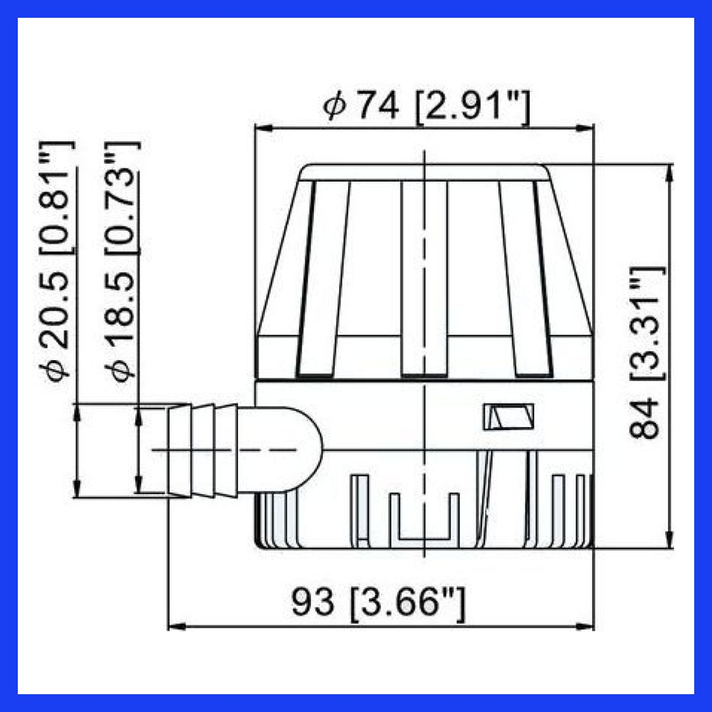 Помпа трюмная осушительная "ТМС 450" 28л/мин, 12 В (503-170401131, 10017135)