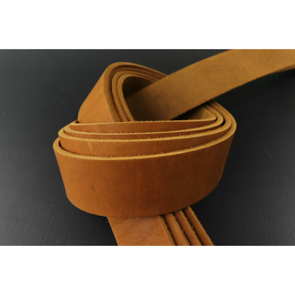 Ременная заготовка Коньяк гладкая 4мм+