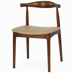 Стул Elbow, орех, бежевая обивка