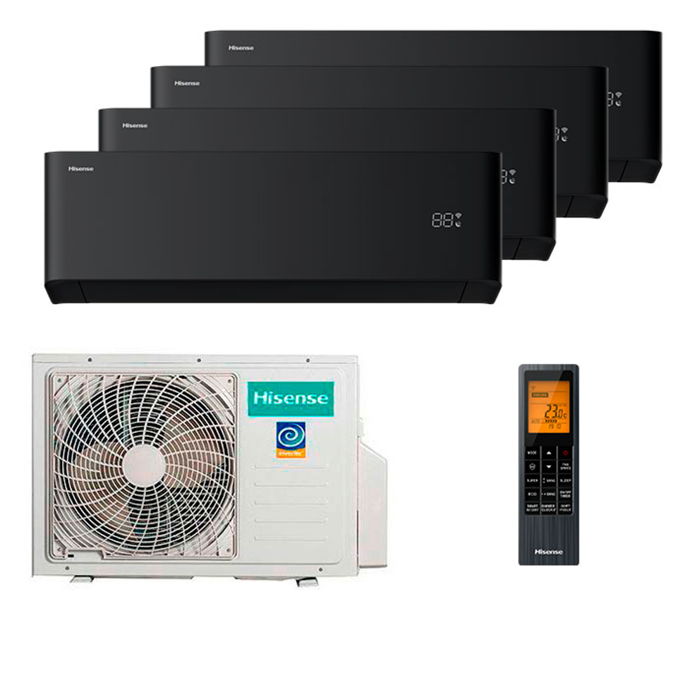 Мультисплит система на 4 комнаты Hisense AMS-09UW4RYCHB00(B) x 4 / AMW4-27U4RJC