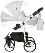 Детская коляска Indigo Indigo New 3 в 1 с автокреслом Avionaut Cosmo Beige In02 св.серый