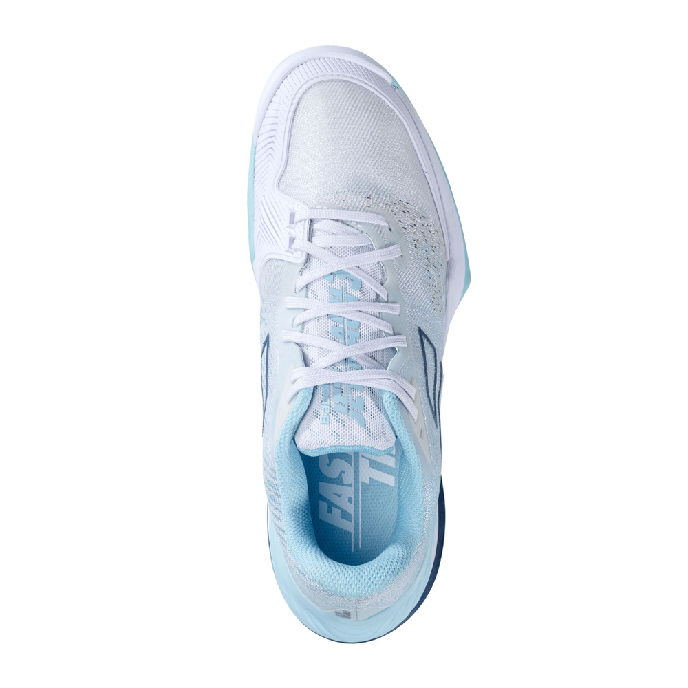 Женские теннисные кроссовки Babolat Jet Mach 3 All Court Shoe Women - White, Light Blue