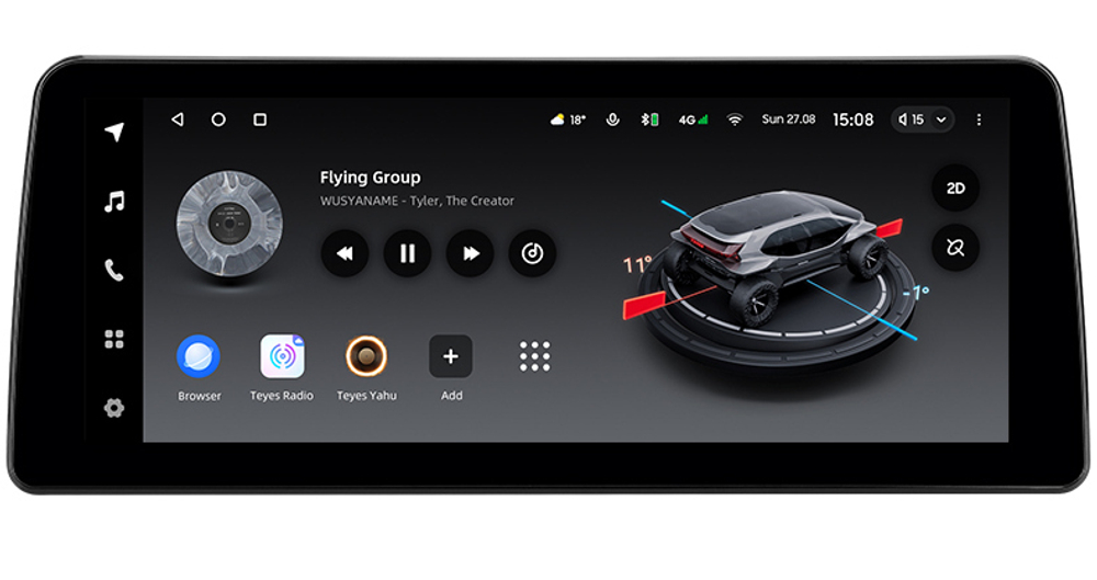 Магнитола BMW 5 (E60) 2009-2010 CIC - Teyes LUX ONE монитор 12.3" на Android 10, 6/128ГБ, CarPlay, 4G SIM-слот