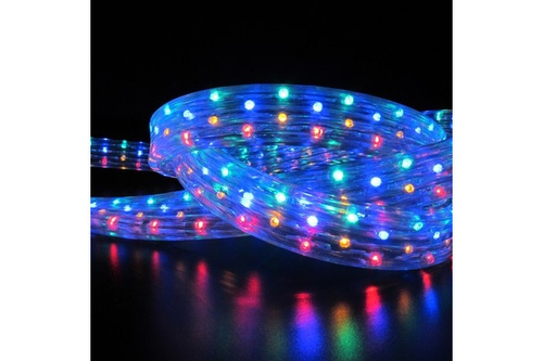 LED-XF-5W-50M-240V  мульти(R/Y/G/B), 11*28,(2м)