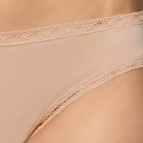 Трусы (2шт) женские слипы бикини Atlantic 2BLP-055,бежевый