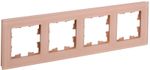 BRITE Рамка 4-местная РУ-4-2-БрП стекло персиковый матовый IEK