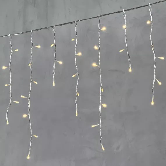 Светодиодная бахрома 4,9*0,5 м., 240 теплых белых LED ламп, прозрачный провод ПВХ, Beauty Led (PIL240-10-2WW)