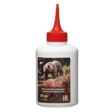 Масло оружейное Русак нейтральное с тефлоном, маслёнка, 120 мл.