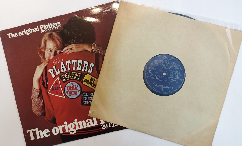 Винтажная виниловая пластинка LP The Original Platters 20 Classic Hits (UK 1978)