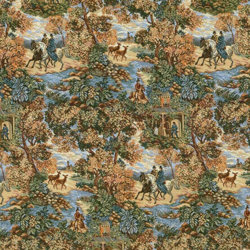 Ткань гобелен гостиный "Прогулка" (160 см) - 1 м.