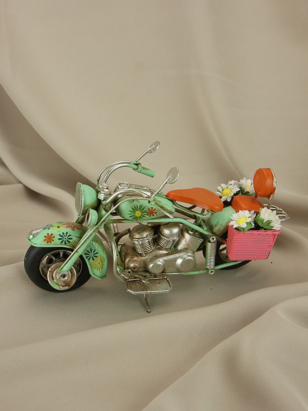 R&D Модель мотоцикла Harley Davidson бирюзовый с цветами