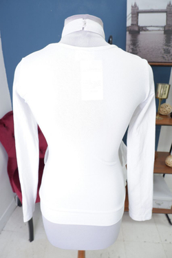 Водолазка белая с пайетками 40-42 размер